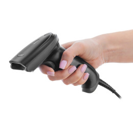 Проводной сканер штрих-кода MERTECH 2220 P2D USB, USB эмуляция RS232, black